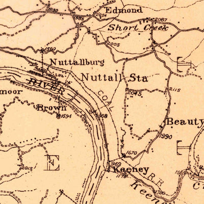 United States Geological Survey Fayetteville, WV (1908, 48000-Scale) digital map