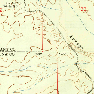 United States Geological Survey Faywood Station, NM (1949, 24000-Scale) digital map