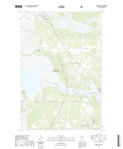 United States Geological Survey Federal Dam, MN (2022, 24000-Scale) digital map