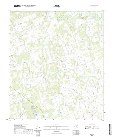 United States Geological Survey Fedor, TX (2022, 24000-Scale) digital map