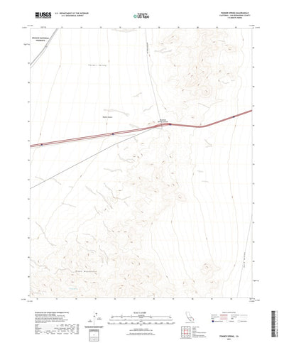 United States Geological Survey Fenner Spring, CA (2021, 24000-Scale) digital map