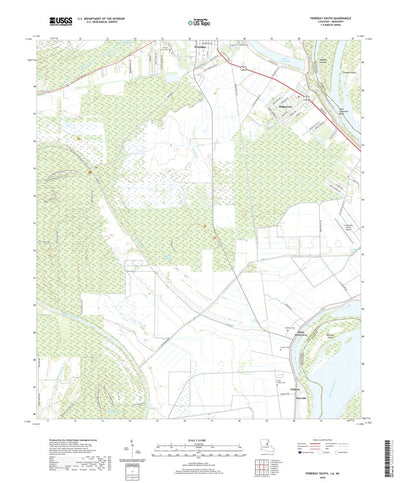 United States Geological Survey Ferriday South, LA (2020, 24000-Scale) digital map