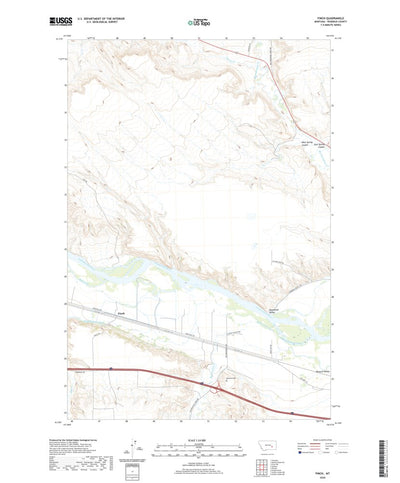 United States Geological Survey Finch, MT (2020, 24000-Scale) digital map