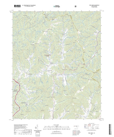 United States Geological Survey Fines Creek, NC (2022, 24000-Scale) digital map