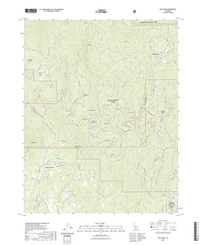 United States Geological Survey Fish Camp, CA (2021, 24000-Scale) digital map