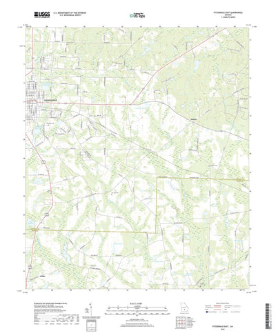 United States Geological Survey Fitzgerald East, GA (2020, 24000-Scale) digital map