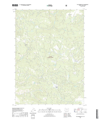 United States Geological Survey Five Hundred Flat, OR (2020, 24000-Scale) digital map