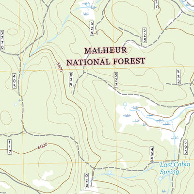 United States Geological Survey Five Hundred Flat, OR (2020, 24000-Scale) digital map