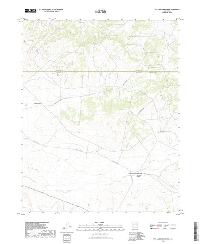 United States Geological Survey Five Lakes Canyon NW, NM (2020, 24000-Scale) digital map