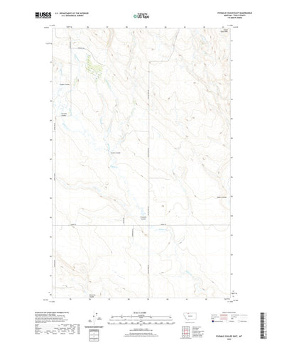 United States Geological Survey Fivemile Coulee East, MT (2020, 24000-Scale) digital map