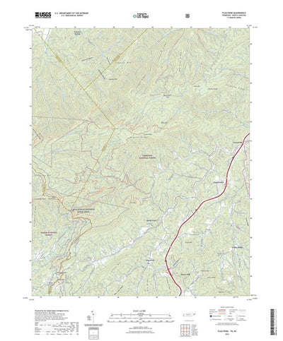 United States Geological Survey Flag Pond, TN (2022, 24000-Scale) digital map