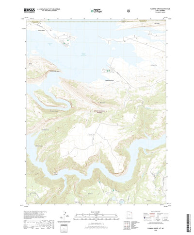 United States Geological Survey Flaming Gorge, UT (2020, 24000-Scale) digital map