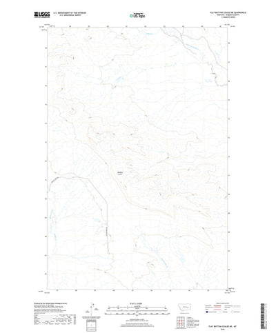 United States Geological Survey Flat Bottom Coulee NE, MT (2020, 24000-Scale) digital map