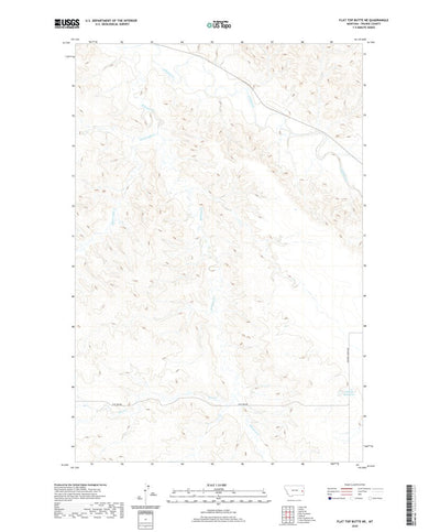 United States Geological Survey Flat Top Butte NE, MT (2020, 24000-Scale) digital map