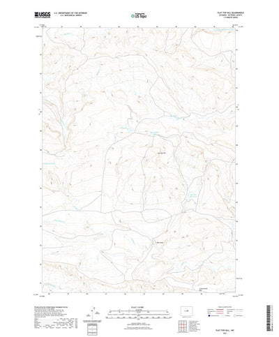 United States Geological Survey Flat Top Hill, WY (2021, 24000-Scale) digital map