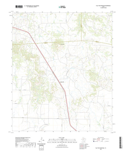 United States Geological Survey Flat Top Mountain, TX (2022, 24000-Scale) digital map