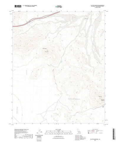 United States Geological Survey Flattop Mountain, CA (2021, 24000-Scale) digital map
