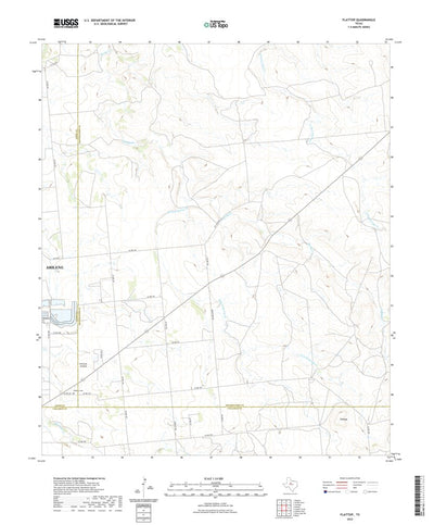 United States Geological Survey Flattop, TX (2022, 24000-Scale) digital map