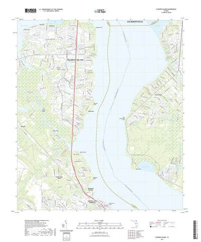 United States Geological Survey Fleming Island, FL (2021, 24000-Scale) digital map