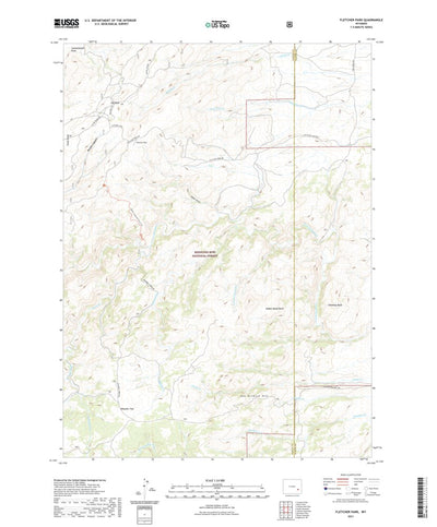United States Geological Survey Fletcher Park, WY (2021, 24000-Scale) digital map