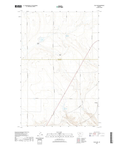 United States Geological Survey Flick Lake, MT (2020, 24000-Scale) digital map