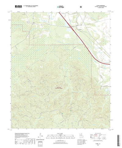 United States Geological Survey Flora, LA (2020, 24000-Scale) digital map