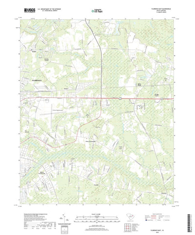 United States Geological Survey Florence East, SC (2020, 24000-Scale) digital map