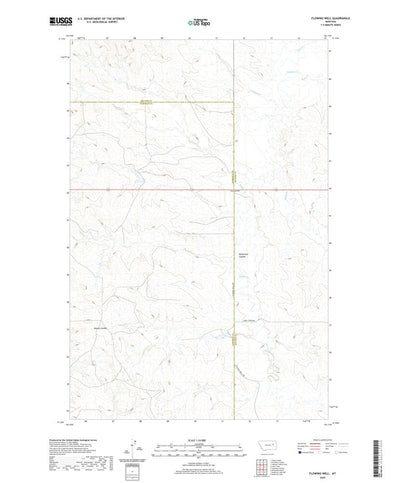 United States Geological Survey Flowing Well, MT (2020, 24000-Scale) digital map