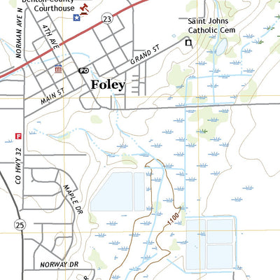 United States Geological Survey Foley, MN (2022, 24000-Scale) digital map