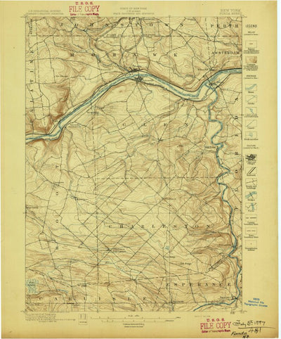 United States Geological Survey Fonda, NY (1896, 62500-Scale) digital map