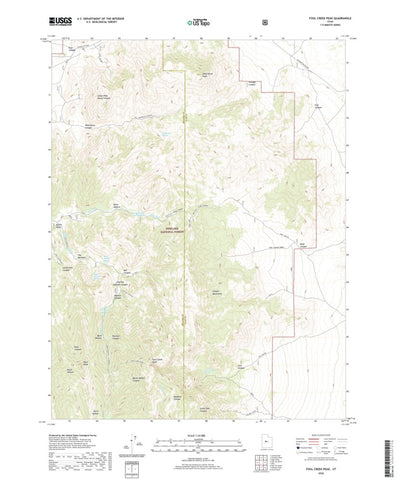 United States Geological Survey Fool Creek Peak, UT (2020, 24000-Scale) digital map