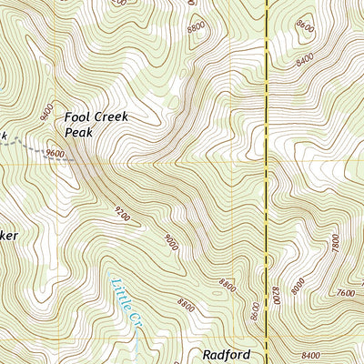 United States Geological Survey Fool Creek Peak, UT (2020, 24000-Scale) digital map