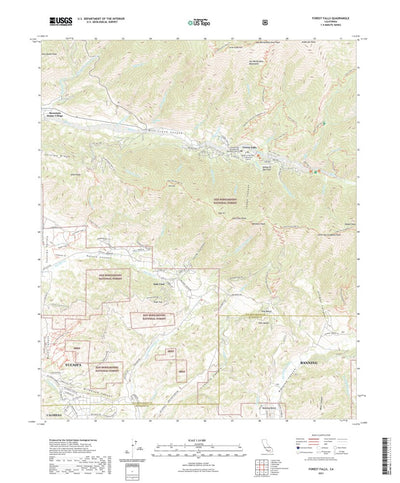 United States Geological Survey Forest Falls, CA (2021, 24000-Scale) digital map