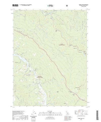 United States Geological Survey Forest Glen, CA (2022, 24000-Scale) digital map