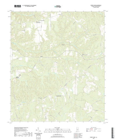 United States Geological Survey Forest Home, AL (2020, 24000-Scale) digital map