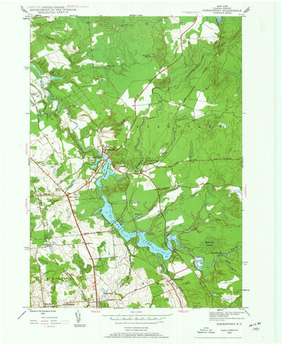 United States Geological Survey Forestport, NY (1945, 24000-Scale) digital map