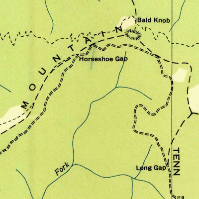 United States Geological Survey Fork Mountain, TN (1936, 24000-Scale) digital map