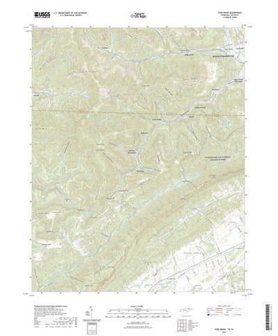 United States Geological Survey Fork Ridge, TN (2022, 24000-Scale) digital map