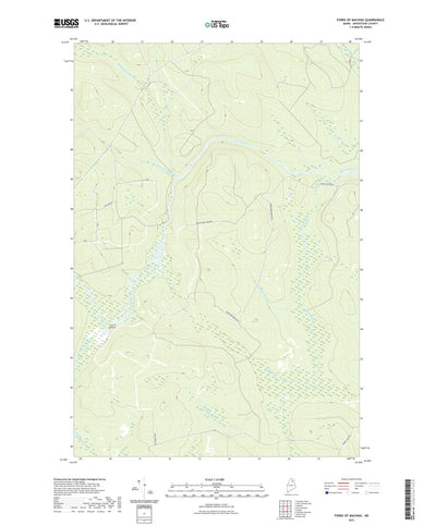 United States Geological Survey Forks of Machias, ME (2021, 24000-Scale) digital map