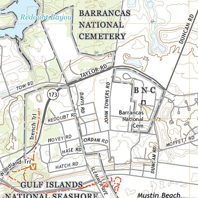 United States Geological Survey Fort Barrancas, FL (2021, 24000-Scale) digital map