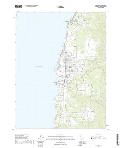 United States Geological Survey Fort Bragg, CA (2021, 24000-Scale) digital map