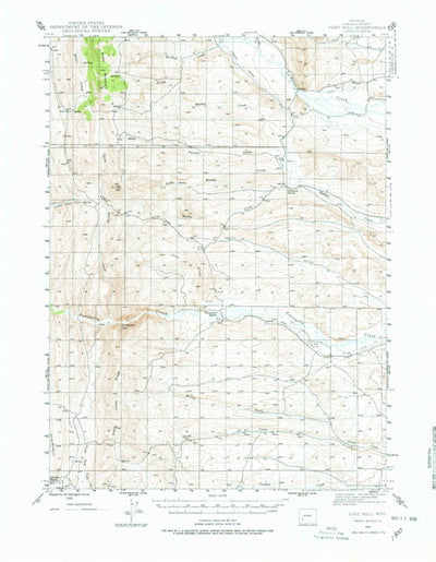 United States Geological Survey Fort Hill, WY (1945, 62500-Scale) digital map
