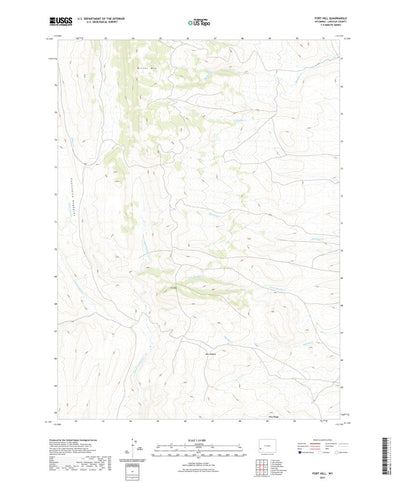 United States Geological Survey Fort Hill, WY (2021, 24000-Scale) digital map