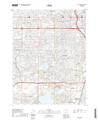 United States Geological Survey Fort Logan, CO (2022, 24000-Scale) digital map