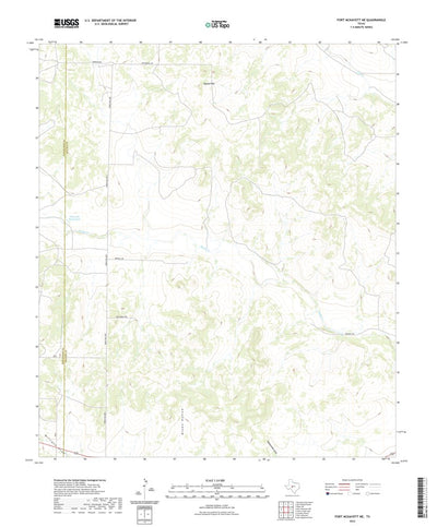 United States Geological Survey Fort McKavett NE, TX (2022, 24000-Scale) digital map