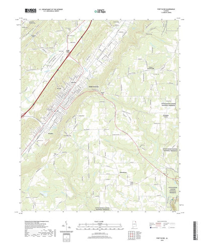 United States Geological Survey Fort Payne, AL (2020, 24000-Scale) digital map