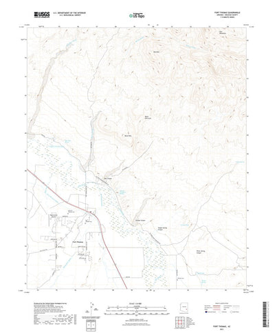 United States Geological Survey Fort Thomas, AZ (2021, 24000-Scale) digital map