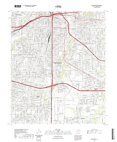 United States Geological Survey Fort Worth, TX (2022, 24000-Scale) digital map