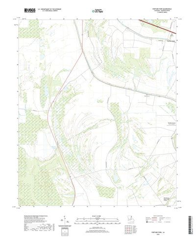 United States Geological Survey Fortune Fork, LA (2020, 24000-Scale) digital map