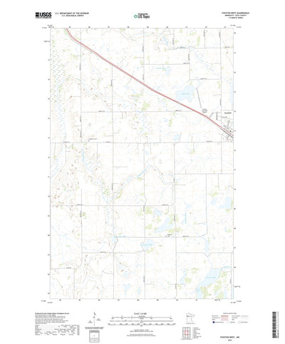United States Geological Survey Fosston West, MN (2022, 24000-Scale) digital map